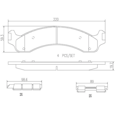 Plaquettes avant en c�ramique de qualit� sup�rieure by BREMBO - P18006N pa4