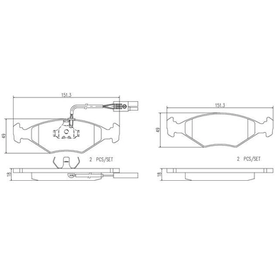 Front Premium Ceramic Pads by BREMBO - P23039N pa8