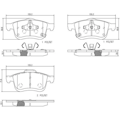 Front Premium Ceramic Pads by BREMBO - P23167N pa5