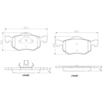 Plaquettes avant en céramique de qualité supérieure by BREMBO - P24056N pa2