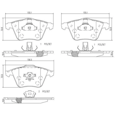 Plaquettes avant en céramique de qualité supérieure by BREMBO - P24057N pa2