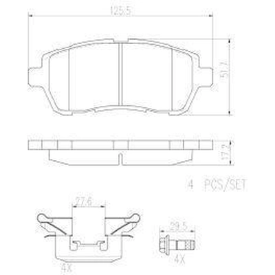 Front Premium Ceramic Pads by BREMBO - P24072N pa3