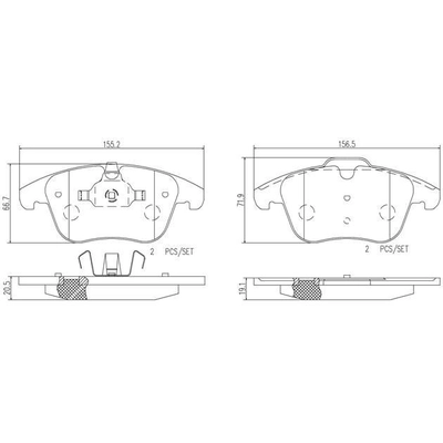 Plaquettes avant en c�ramique de qualit� sup�rieure by BREMBO - P24076N pa6