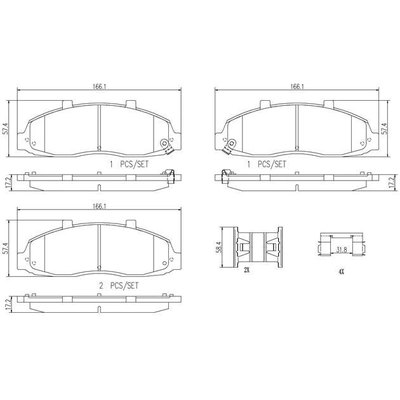 Front Premium Ceramic Pads by BREMBO - P24102N pa7