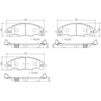 Front Premium Ceramic Pads by BREMBO - P24163N pa2