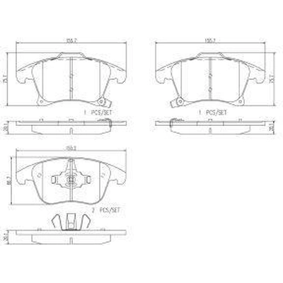 Front Premium Ceramic Pads by BREMBO - P24173N pa3