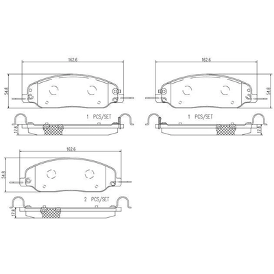 Front Premium Ceramic Pads by BREMBO - P24176N pa6