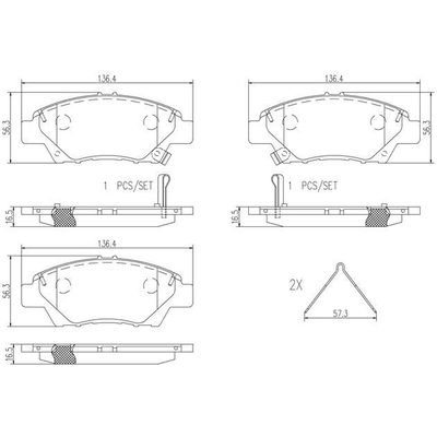 Plaquettes avant en c�ramique de qualit� sup�rieure by BREMBO - P28050N pa6