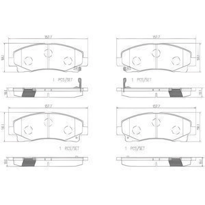 Front Premium Ceramic Pads by BREMBO - P28073N pa7