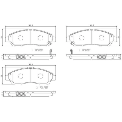 Front Premium Ceramic Pads by BREMBO - P28074N pa6