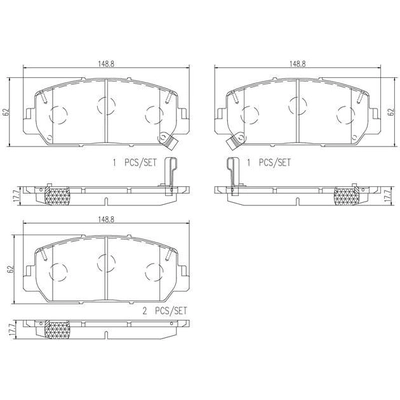 Front Premium Ceramic Pads by BREMBO - P28084N pa6