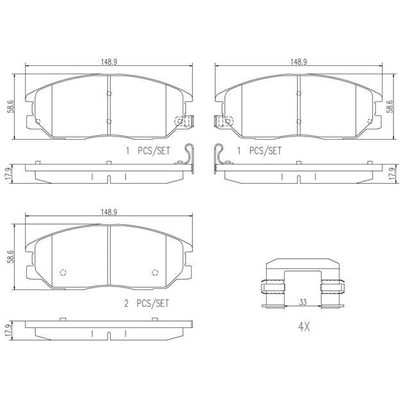 Plaquettes avant en céramique de qualité supérieure by BREMBO - P30050N pa4