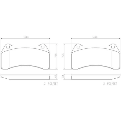 Front Premium Ceramic Pads by BREMBO - P36014N pa6