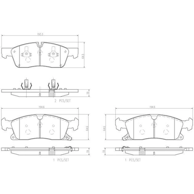 BREMBO - P37017N - Plaquettes avant en céramique de qualité supérieure pa6