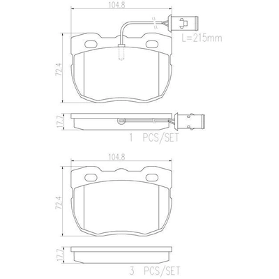 Plaquettes avant en c�ramique de qualit� sup�rieure by BREMBO - P44004N pa8