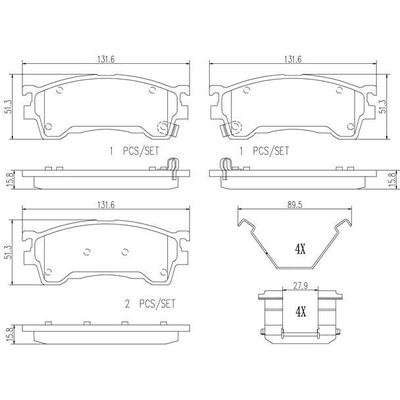 Plaquettes avant en c�ramique de qualit� sup�rieure by BREMBO - P49023N pa4