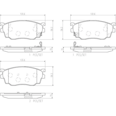 Front Premium Ceramic Pads by BREMBO - P49026N pa5