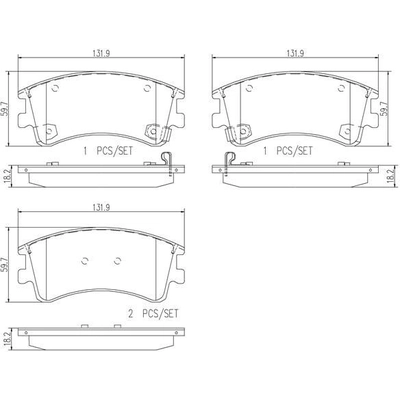 Front Premium Ceramic Pads by BREMBO - P49032N pa2