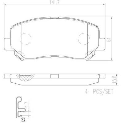 Plaquettes avant en céramique de qualité supérieure by BREMBO - P49045N pa5