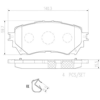 Front Premium Ceramic Pads by BREMBO - P49048N pa5