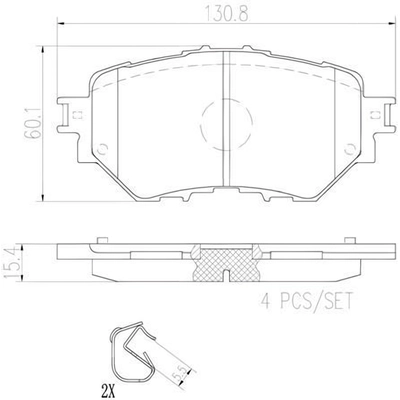 Front Premium Ceramic Pads by BREMBO - P49052N pa5