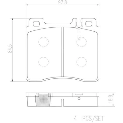 Front Premium Ceramic Pads by BREMBO - P50018N pa5