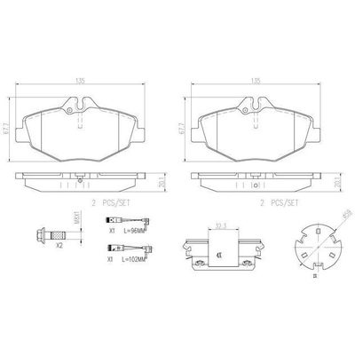 BREMBO - P50049N - Plaquettes avant en céramique de qualité supérieure pa5