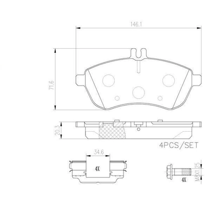 BREMBO - P50067N - Plaquettes avant en c�ramique de qualit� sup�rieure pa5