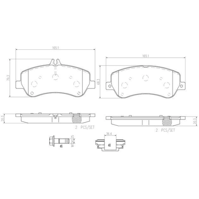 BREMBO - P50086N - Plaquettes avant en céramique de qualité supérieure pa9