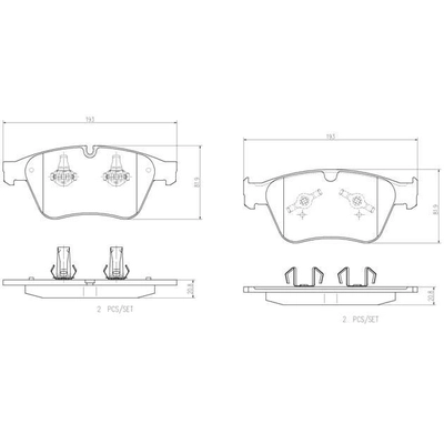 Front Premium Ceramic Pads by BREMBO - P50105N pa5