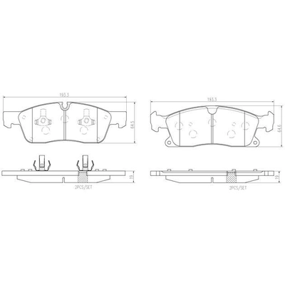 Front Premium Ceramic Pads by BREMBO - P50108N pa5