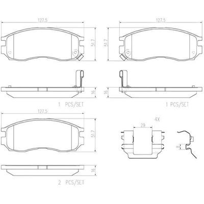 Plaquettes avant en céramique de qualité supérieure by BREMBO - P54014N pa4