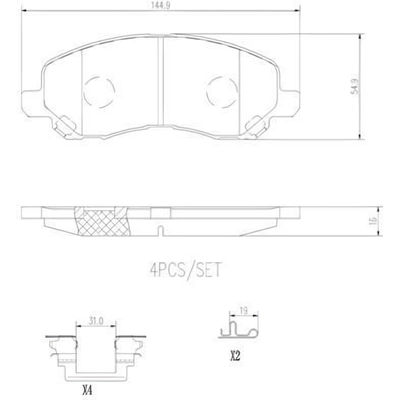 Plaquettes avant en céramique de qualité supérieure by BREMBO - P54030N pa5