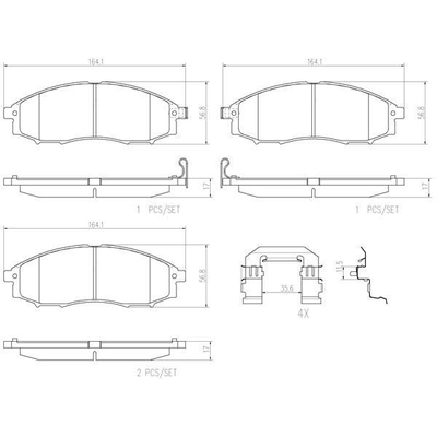 Plaquettes avant en céramique de qualité supérieure by BREMBO - P56049N pa6