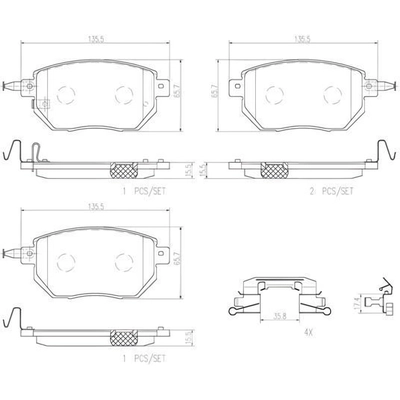 Plaquettes avant en céramique de qualité supérieure by BREMBO - P56051N pa5