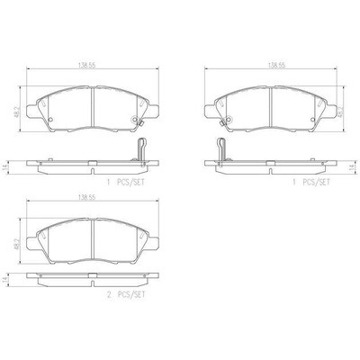 Plaquettes avant en c�ramique de qualit� sup�rieure by BREMBO - P56070N pa6