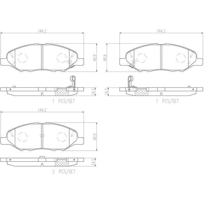 Plaquettes avant en c�ramique de qualit� sup�rieure by BREMBO - P56088N pa2