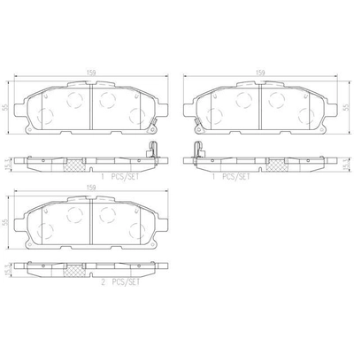 Front Premium Ceramic Pads by BREMBO - P56110N pa5