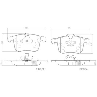 Front Premium Ceramic Pads by BREMBO - P59046N pa5