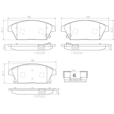 Front Premium Ceramic Pads by BREMBO - P59077N pa5