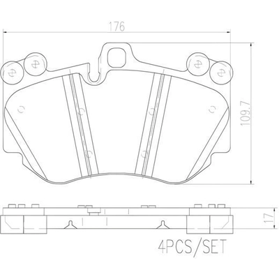 Front Premium Ceramic Pads by BREMBO - P65016N pa4