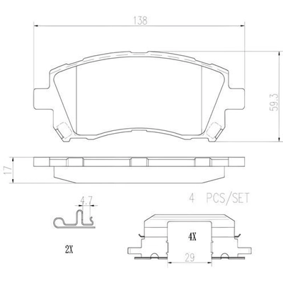 Plaquettes avant en c�ramique de qualit� sup�rieure by BREMBO - P78010N pa5