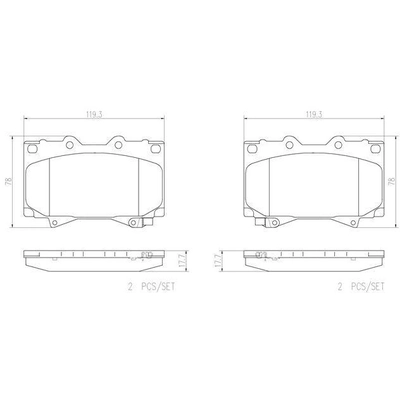 Front Premium Ceramic Pads by BREMBO - P83048N pa7