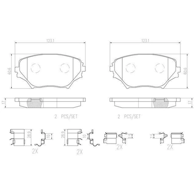 Front Premium Ceramic Pads by BREMBO - P83055N pa6