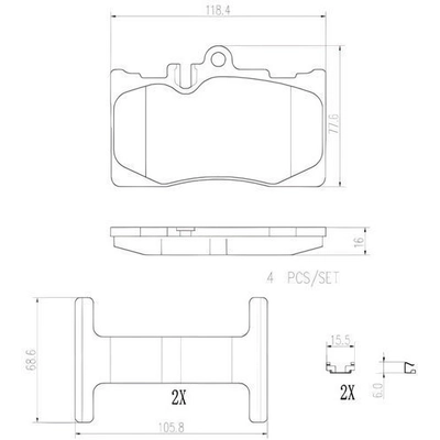 Plaquettes avant en céramique de qualité supérieure by BREMBO - P83058N pa6