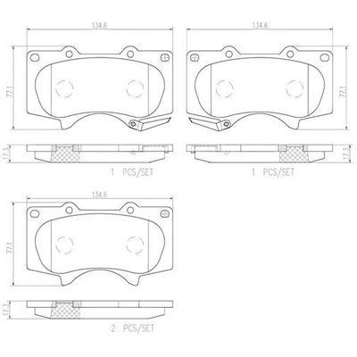 BREMBO - P83066N - Front Premium Ceramic Pads pa5