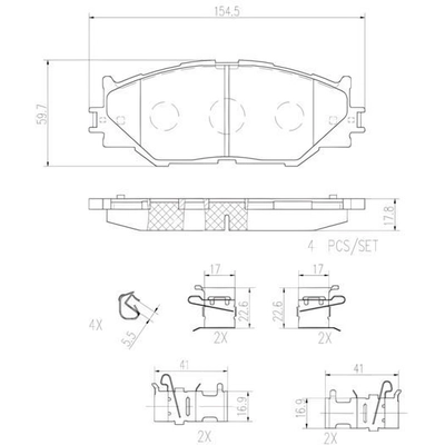 Front Premium Ceramic Pads by BREMBO - P83074N pa5