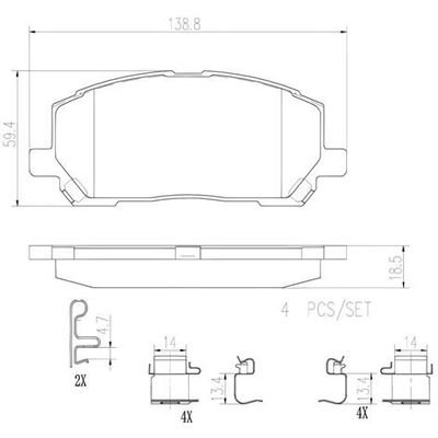 Plaquettes avant en céramique de qualité supérieure by BREMBO - P83078N pa7