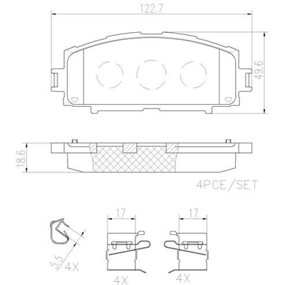 Front Premium Ceramic Pads by BREMBO - P83086N pa4