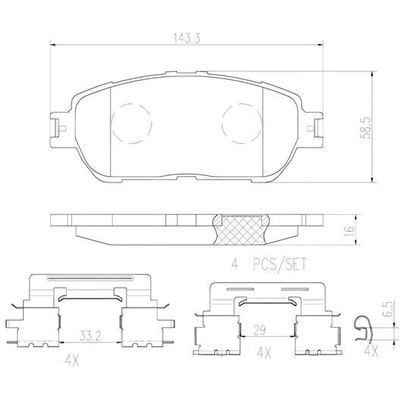 Plaquettes avant en céramique de qualité supérieure de BREMBO - P83105N pa6